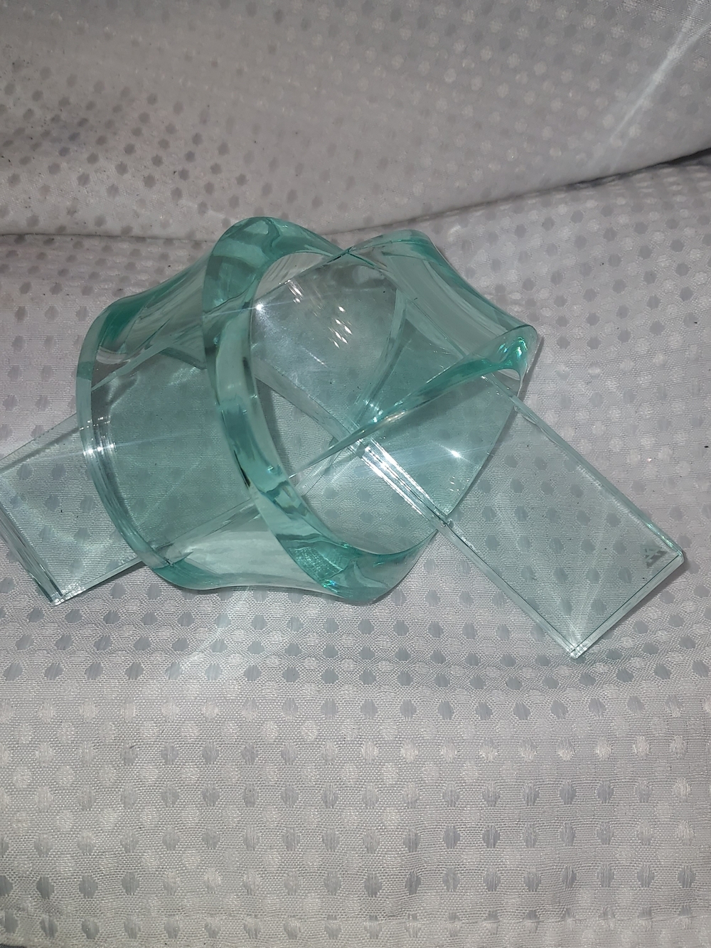 Turquoise Clear Acrylic Love Knot